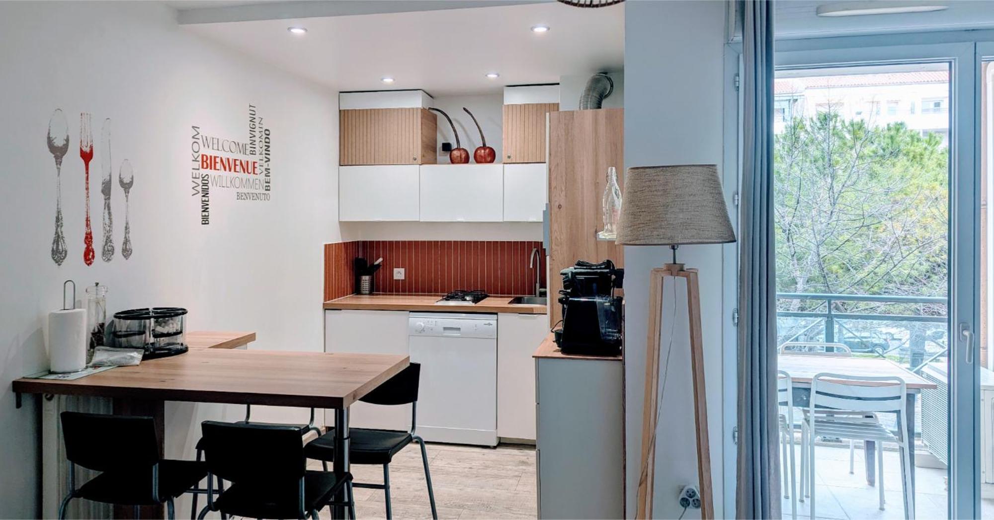 Apartamento F2 Garage Box Wifi Terasse Clim Gare Fac Eco Richter Montpellier Exterior foto