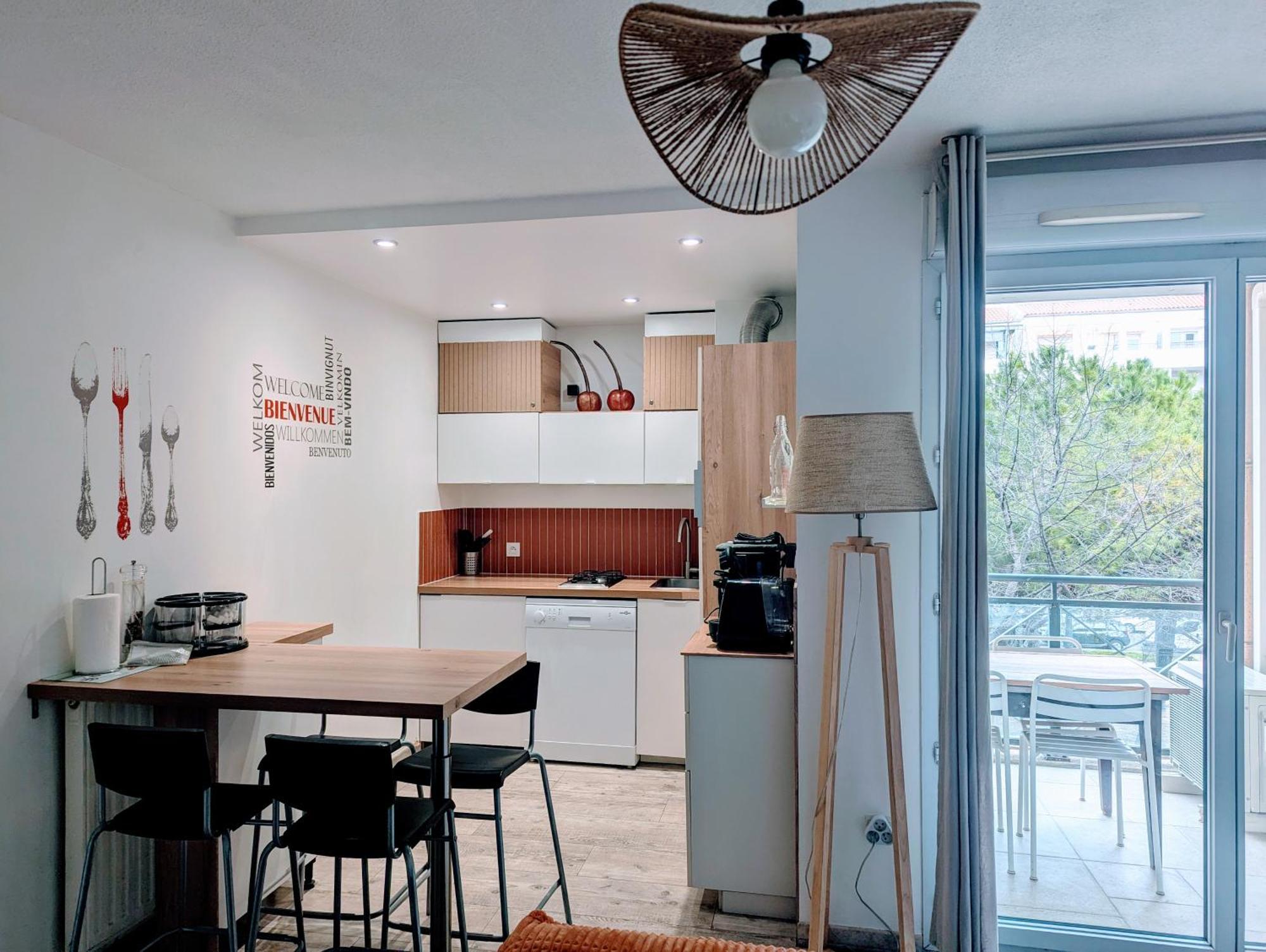 Apartamento F2 Garage Box Wifi Terasse Clim Gare Fac Eco Richter Montpellier Exterior foto